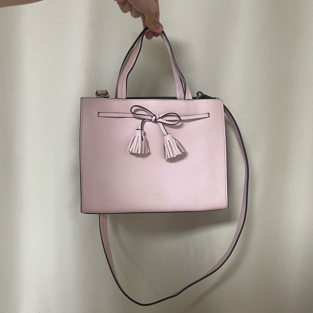 kate spade powder Pink Tote Bag work Handbag Barbie pink sanrio Ribbon coquette